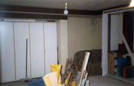 Kellerausbau: Trockenbau, Malerarbeiten, Teppichboden und Lackbearbeitung (vorher)